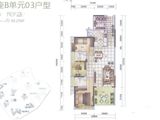 满京华喜悦里_3室2厅2卫 建面88平米