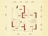 恒大金碧天下_2室2厅1卫 建面61平米