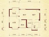 恒大金碧天下_2室2厅1卫 建面75平米