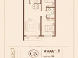 汇智悦景湾_2室2厅1卫 建面94平米