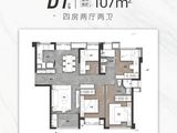 建发缦玥长滩_4室2厅2卫 建面107平米