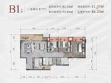 建工筑美时光_3室2厅2卫 建面85平米