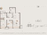 中海学府源境_3室2厅1卫 建面85平米