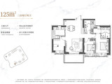 龙华金茂府_3室2厅2卫 建面125平米