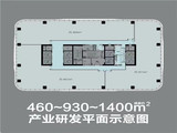 乐创荟大厦_460-1400㎡平面图 建面460平米